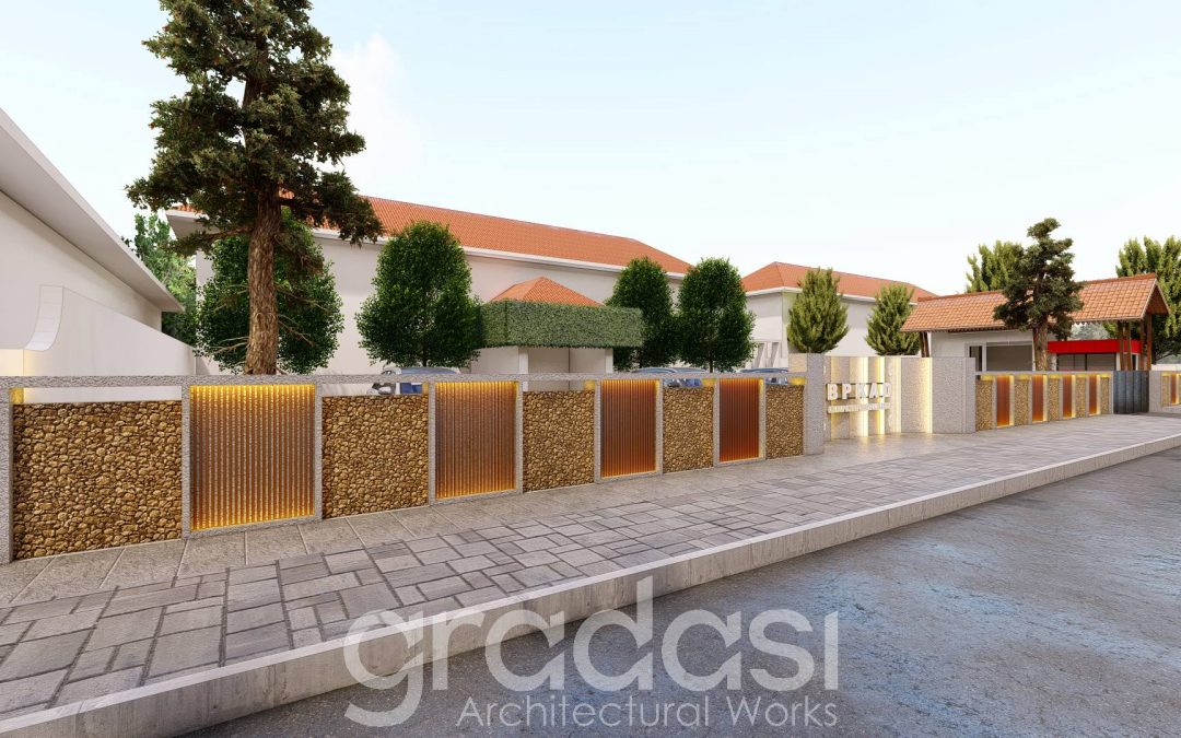 Desain Arsitek Exterior Pagar Kantor BPKAD Banyuwangi