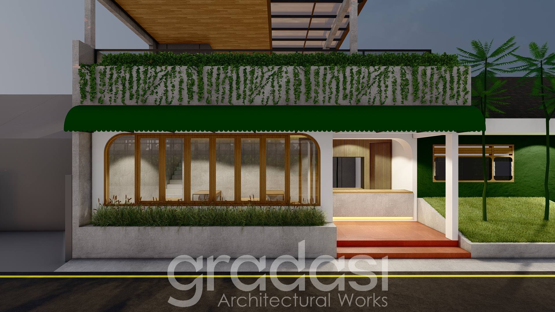 Desain Arsitek Rumah Usaha Bu Pur Gradasi Arsitek (2)