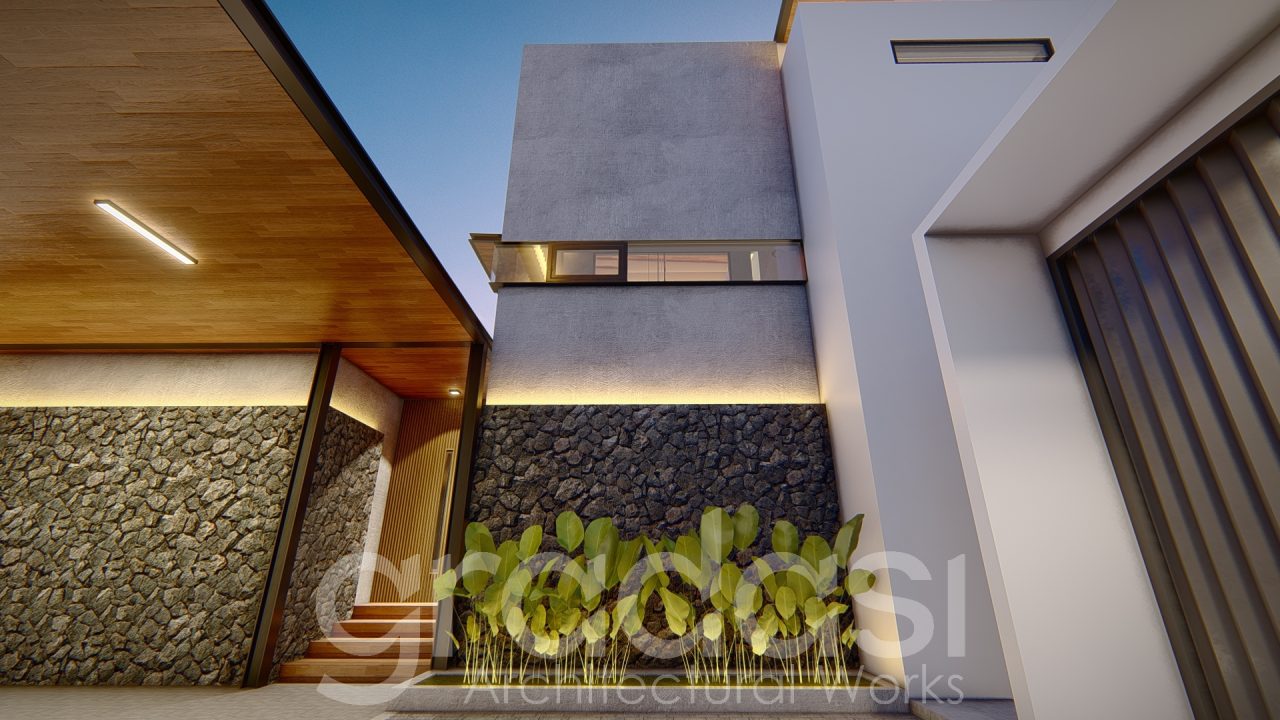 Konsep Desain Area Garasi Gudang Mas Feris Malang | Gradasi